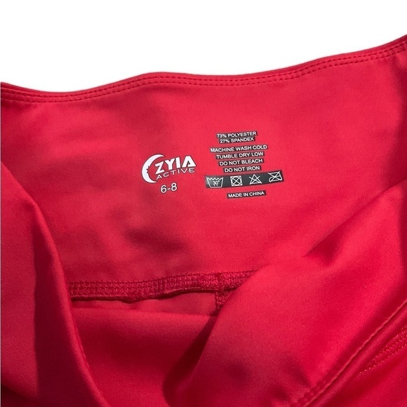 Zyia Active Red Logo Stripe Light n Tight Hi-Rise Legging 28” Sz 6-8 Medium - Picture 3 of 9
